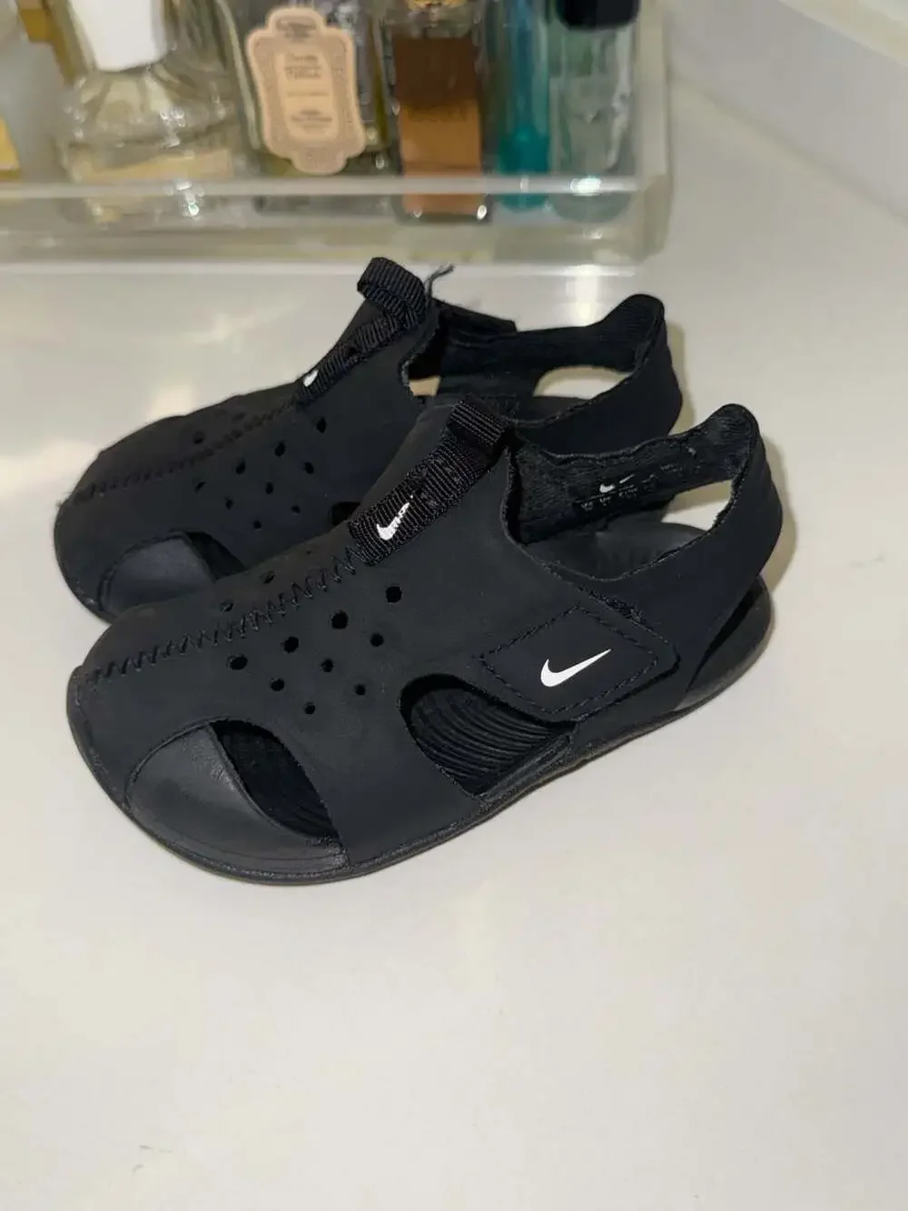 Nike Sunray Protect 2 Toddler Sandals Black/White Size 7C